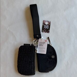 196,NWT Black Dual Pouch Wristlet L’
Monogram Velvet